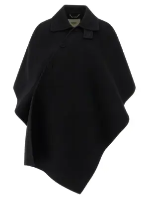'Double wool' cape FENDI Black