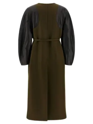 'Wool Felt' coat Woman FENDI Green