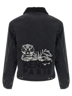 'KENZO Happy Tiger' denim jacket FF65DB1056C4BT KENZO Black