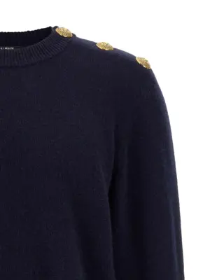 'Leone catena' button sweater Man BALMAIN Blue