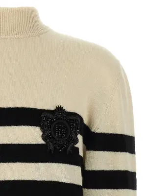 'Marinière' sweater Man BALMAIN White/Black