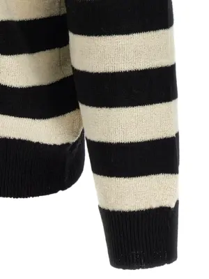 'Marinière' sweater 83% wool 17% cashmere BALMAIN White/Black
