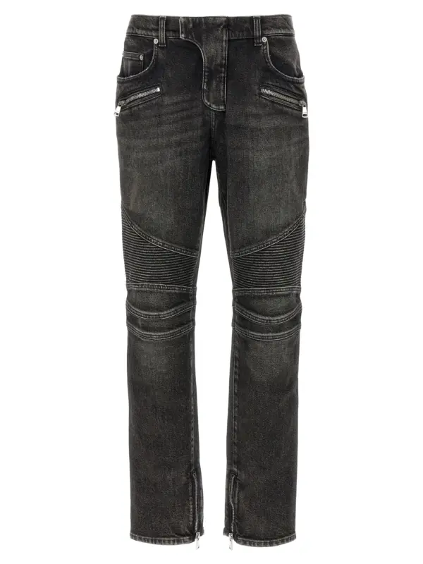 'Biker' jeans BALMAIN Gray