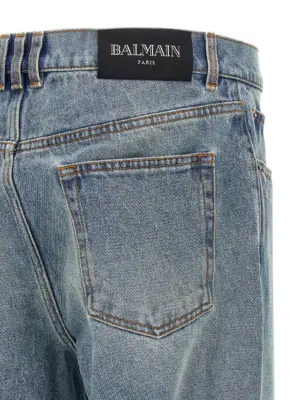 Denim jeans 100% cotton BALMAIN Blue