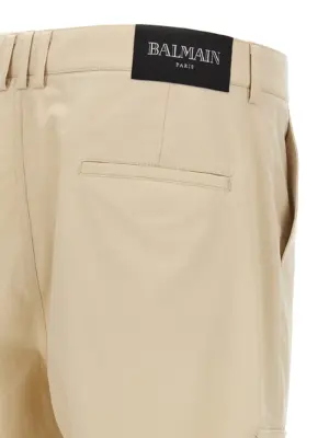 Cargo pants 100% cotton BALMAIN Beige