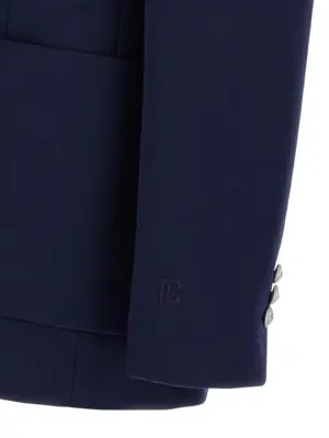 Grain de poudre blazer 100% virgin wool BALMAIN Blue