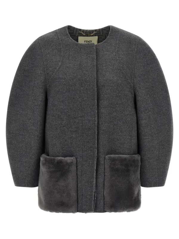 Blouson cocoon FENDI Gray