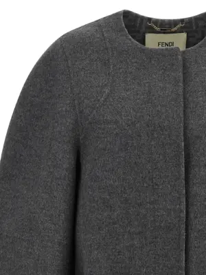 Blouson cocoon Woman FENDI Gray