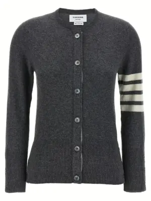 'Classic Cashmere 4-Bar' cardigan THOM BROWNE Gray