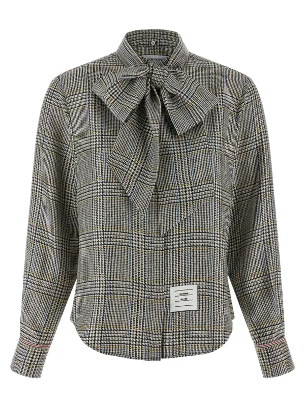 Prince of Wales Check Shirt THOM BROWNE Multicolor