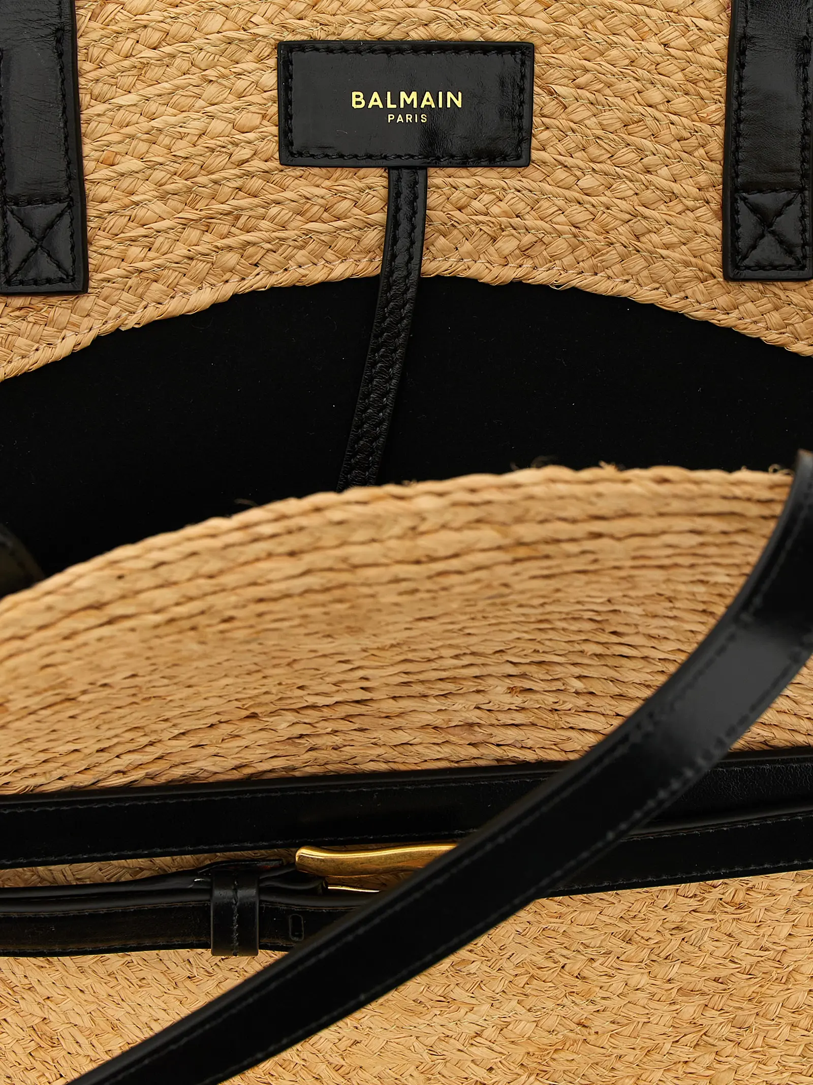 Сумка через плече Balmain Shuffle medium Бежева 4 'Shuffle' medium shoulder bag 100% raphia BALMAIN Beige