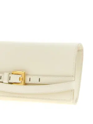 'Shuffle' wallet on chain Woman BALMAIN White
