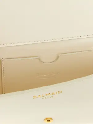 'Shuffle' wallet on chain 100% calfskin leather (Bos Taurus) BALMAIN White