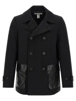 Double-breasted caban COMME DES GARCONS SHIRT Black