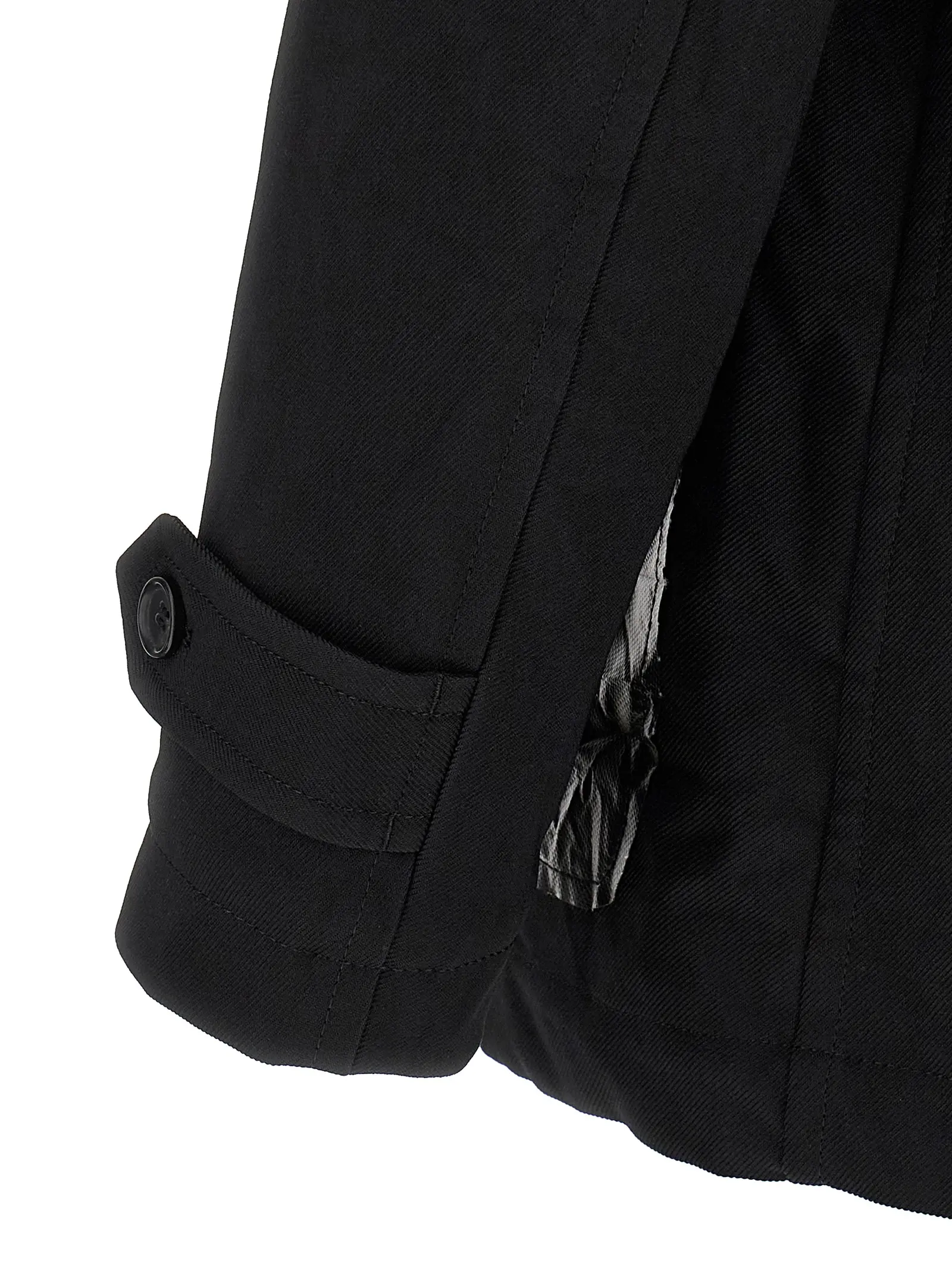 Кабан Comme Des Garcons Shirt Double-breasted Чорний 4 Double-breasted caban 100% polyester COMME DES GARCONS SHIRT Black