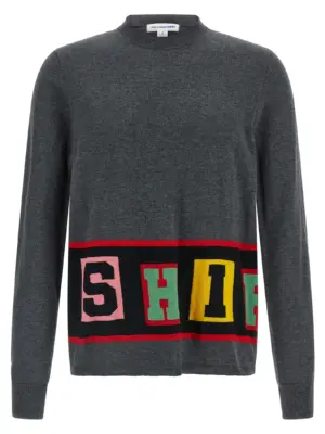 Intarsia sweater COMME DES GARCONS SHIRT Gray