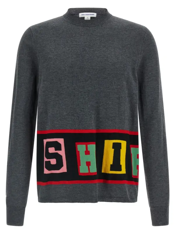 Intarsia sweater COMME DES GARCONS SHIRT Gray
