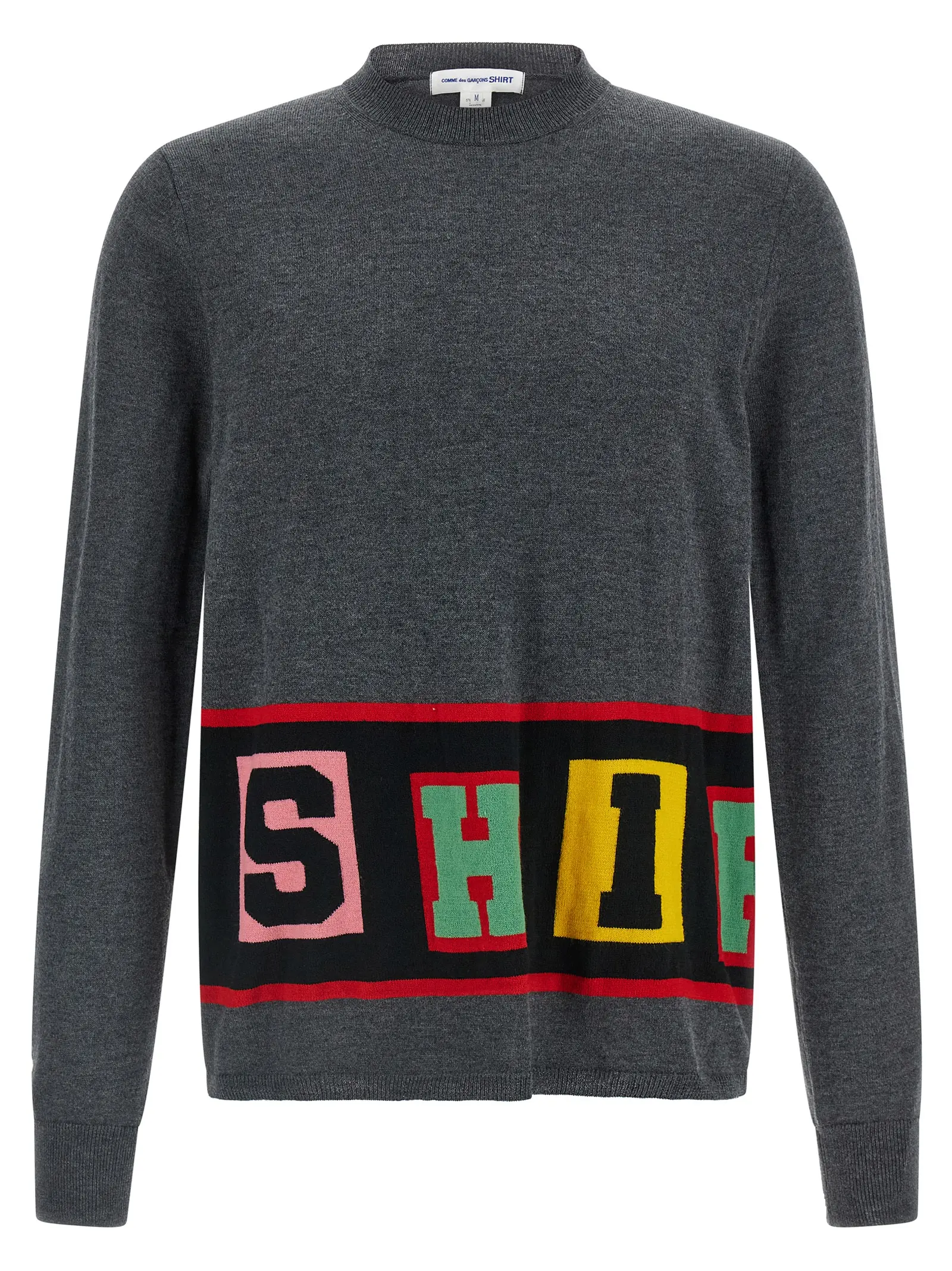 Светр Comme Des Garcons Shirt Intarsia Сірий 1 Intarsia sweater COMME DES GARCONS SHIRT Gray