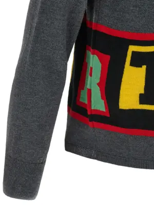 Intarsia sweater 57% acetate 23% wool 20% nylon COMME DES GARCONS SHIRT Gray