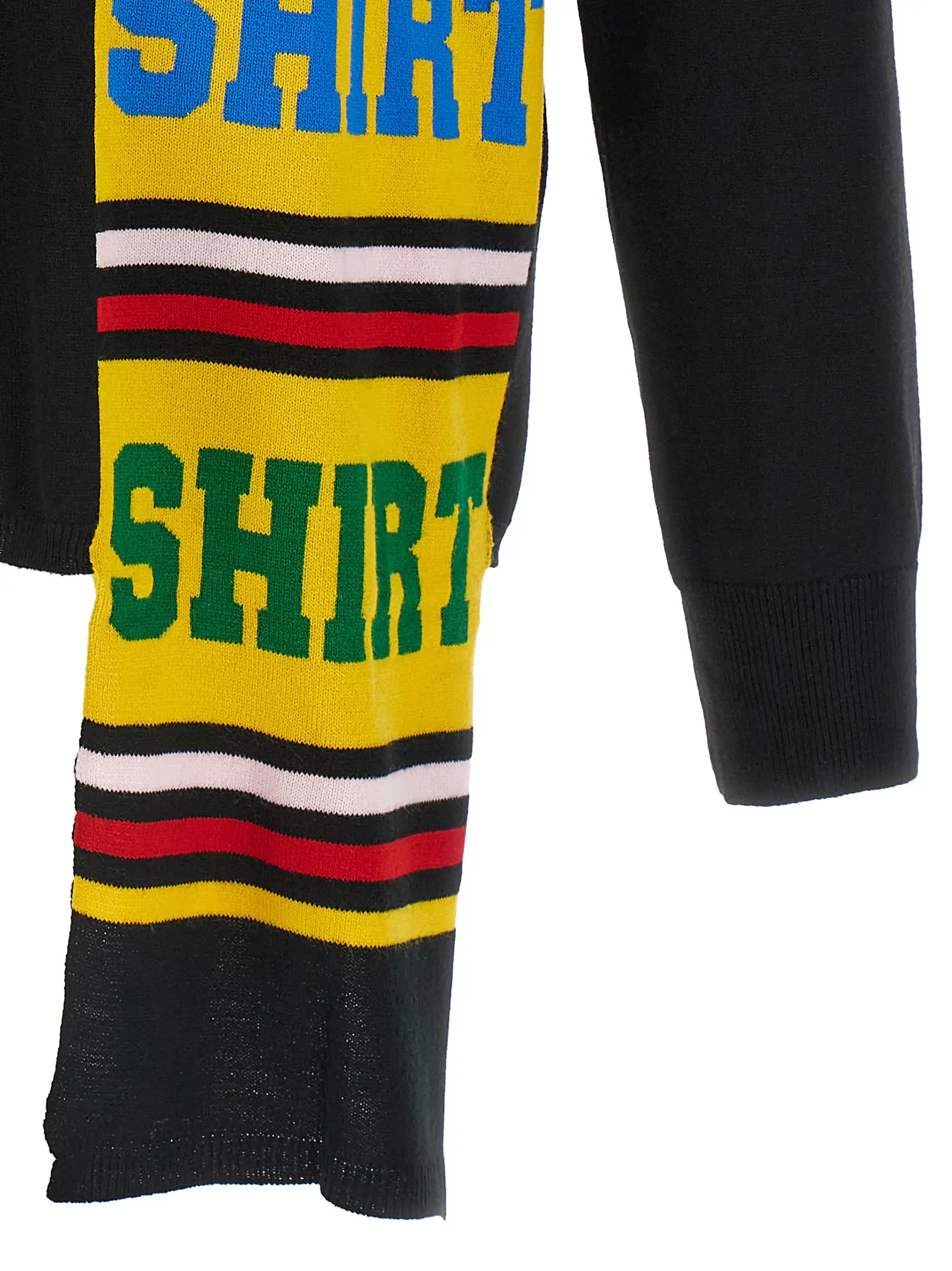 Светр Comme Des Garcons Shirt Intarsia Чорний 4 Intarsia sweater 54% acetate 25% wool 21% nylon COMME DES GARCONS SHIRT Black