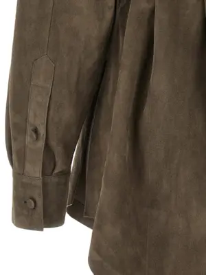 Suede shirt 100% lamb leather (Ovis aries) FENDI Gray