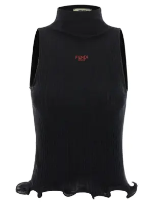 Ruffled top FENDI Black