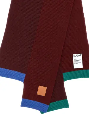 Wool asymmetrical scarf Woman LOEWE Multicolor