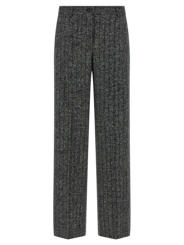 Striped wool pants DOLCE & GABBANA White/Black