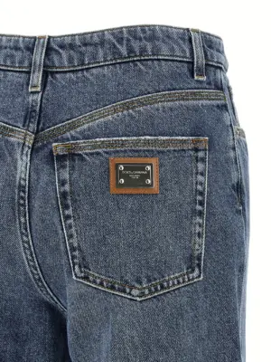 Logo tag jeans 100% cotton DOLCE & GABBANA Blue