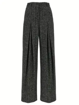 Striped wool pants DOLCE & GABBANA White/Black