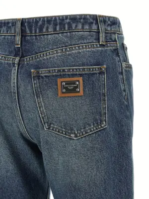 Logo tag jeans 100% cotton DOLCE & GABBANA Blue