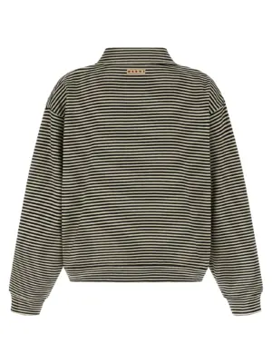 Striped polo sweatshirt FUMU0145X1UTC525STN99 MARNI Black