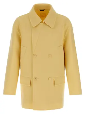 Caban coat FENDI Yellow