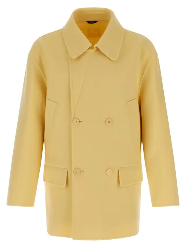 Caban coat FENDI Yellow