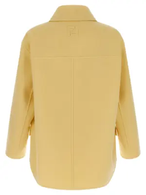 Caban coat Man FENDI Yellow