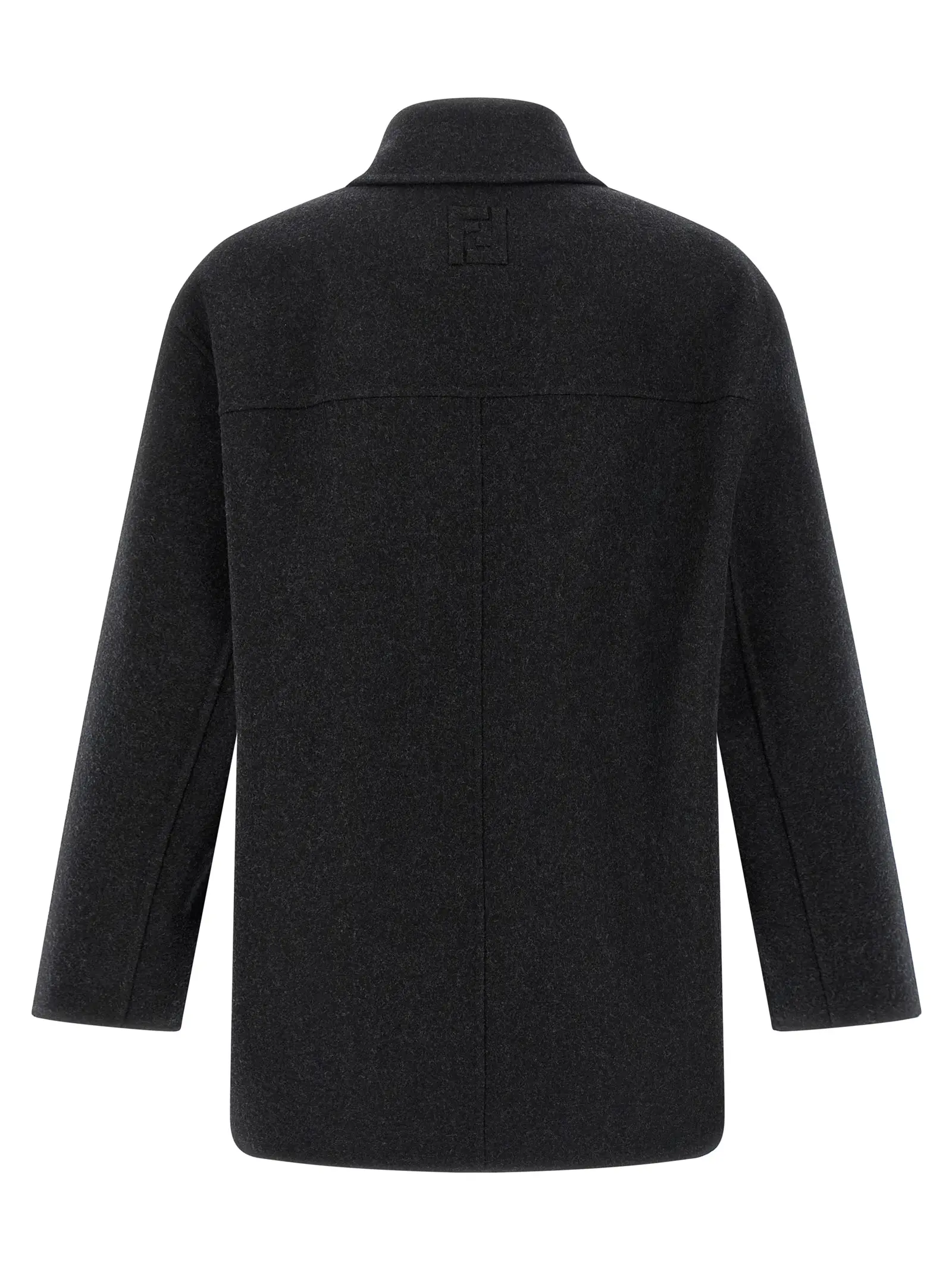 Пальто вовняне Fendi Felt Сіре 2 Felt wool coat FW1415AOYAF0TY6 FENDI Gray