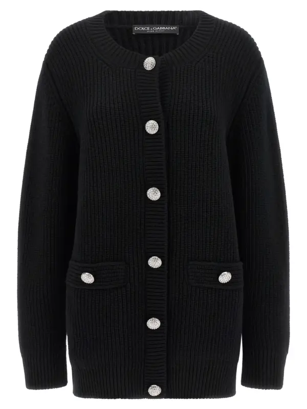 Jewel buttons cardigan DOLCE & GABBANA Black