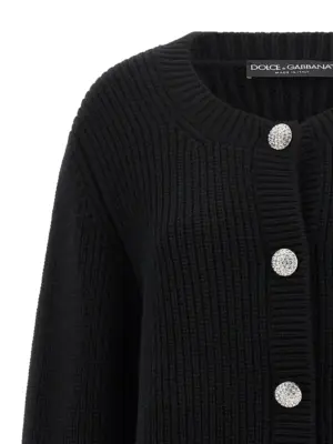 Jewel buttons cardigan Woman DOLCE & GABBANA Black