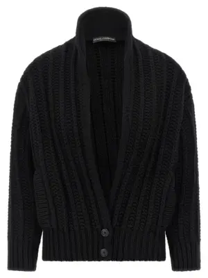 Coarse wool cardigan DOLCE & GABBANA Black