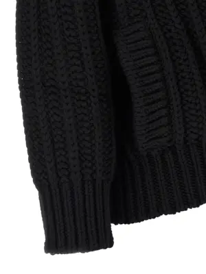 Coarse wool cardigan 100% virgin wool DOLCE & GABBANA Black