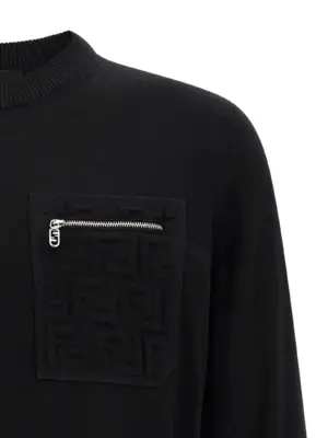 FF pocket sweater Man FENDI Black