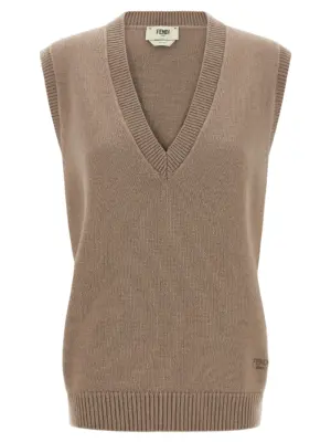 Cashmere vest FENDI Beige