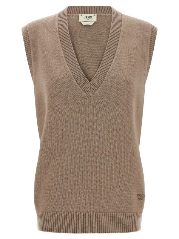 Cashmere vest FENDI Beige