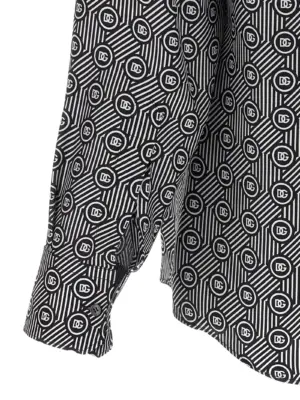 'Private Wardrobe' shirt 100% silk DOLCE & GABBANA White/Black
