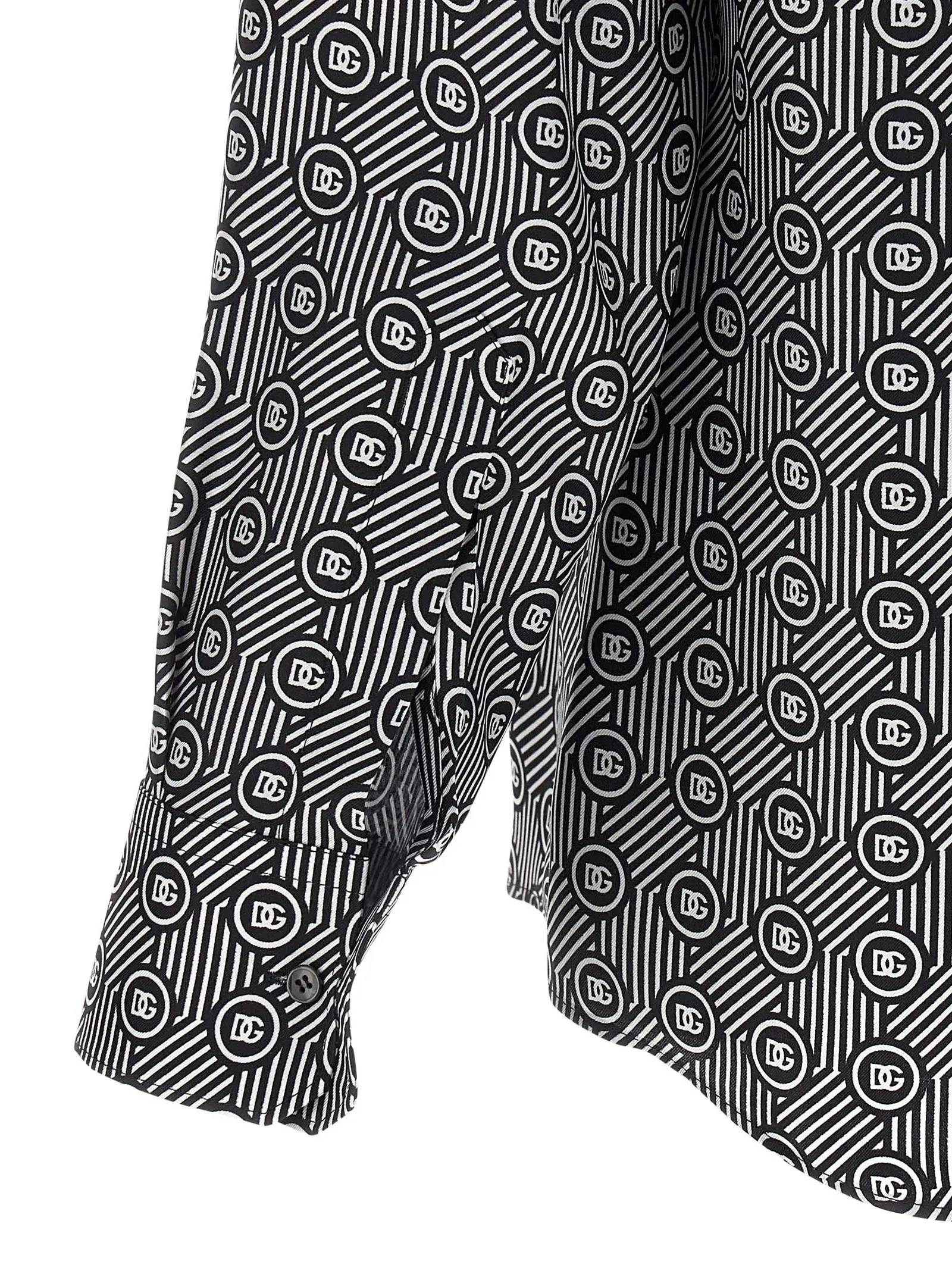 Сорочка Dolce Gabbana Private Wardrobe Чорно-біла 4 'Private Wardrobe' shirt 100% silk DOLCE & GABBANA White/Black