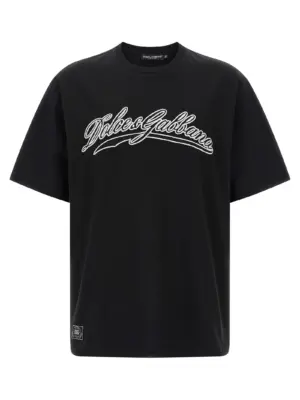 Logo embroidery t-shirt DOLCE & GABBANA White/Black
