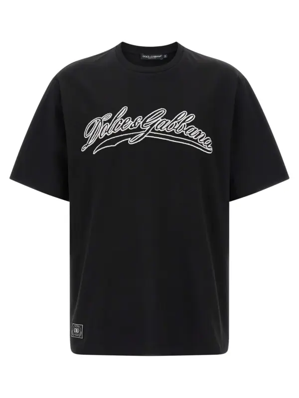 Logo embroidery t-shirt DOLCE & GABBANA White/Black