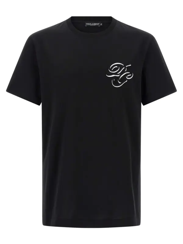Double embroidery t-shirt DOLCE & GABBANA Black