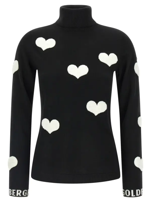 'Bacio' turtleneck sweater GOLDBERGH White/Black