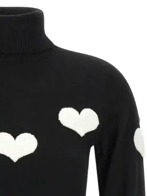 'Bacio' turtleneck sweater Woman GOLDBERGH White/Black